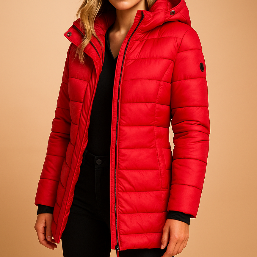 Lightweight women's quilted casual coat. Stylish autumn outerwear, perfect for everyday comfort.