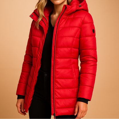 Lightweight women's quilted casual coat. Stylish autumn outerwear, perfect for everyday comfort.