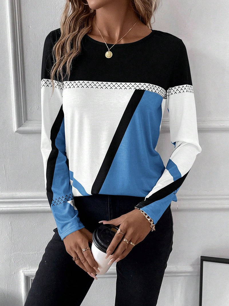 Versatile purple long sleeve top for women, an elegant and comfortable layering piece.
