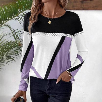 Women's comfortable long sleeve shirt, a stylish and versatile top for everyday chic wear.