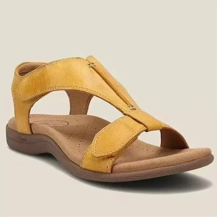 Women's stylish open-toe wedge sandals with adjustable strap, perfect for summer comfort & casual wear.