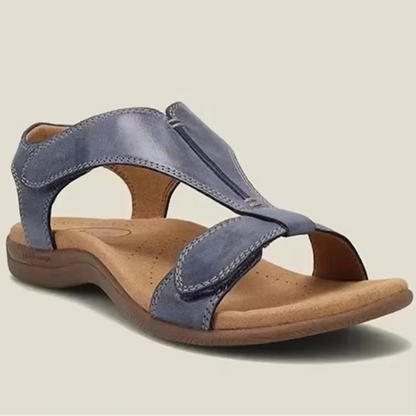 Chic ladies platform wedge sandals featuring arch support for ergonomic all-day summer comfort and style.