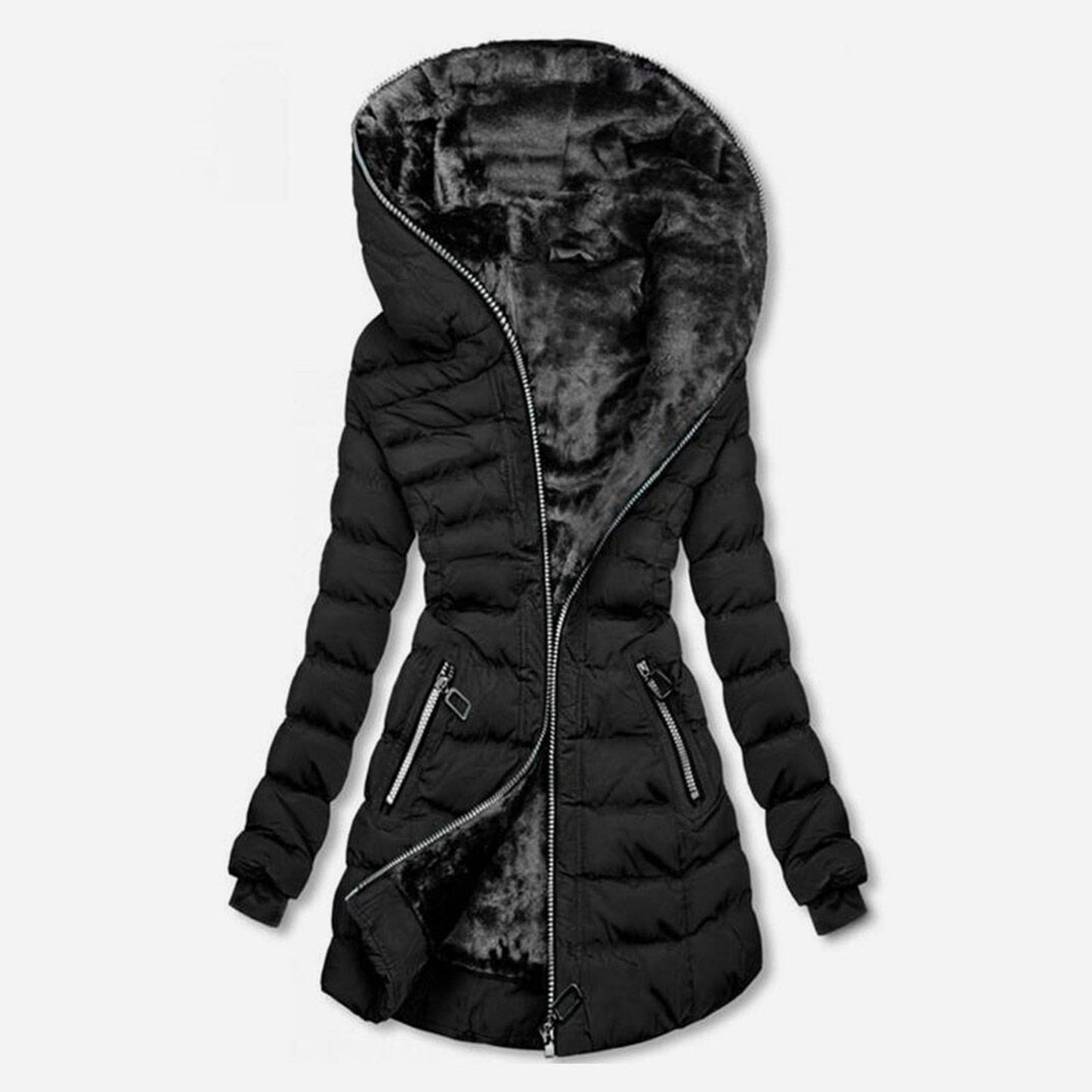 Women's stylish padded winter coat for ultimate warmth and cold weather protection.