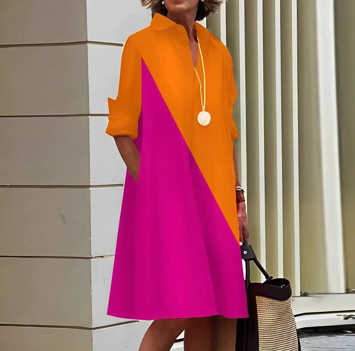 Sporty chic women's polo dress, a comfortable and stylish short-sleeve mini dress with collar for everyday wear.