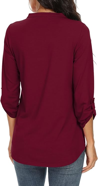 Soft women's relaxed fit blouse, stylish and elegant for versatile comfort and chic looks.