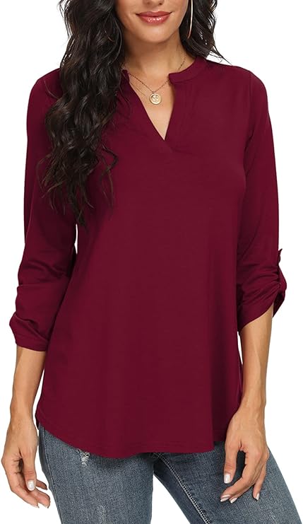 Women's relaxed fit blouse for effortless style & everyday chic comfort.