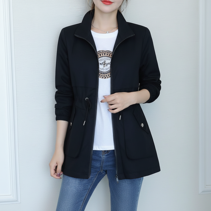 Casual ladies' fashion: a lightweight transitional jacket, perfect for cool spring and autumn days.