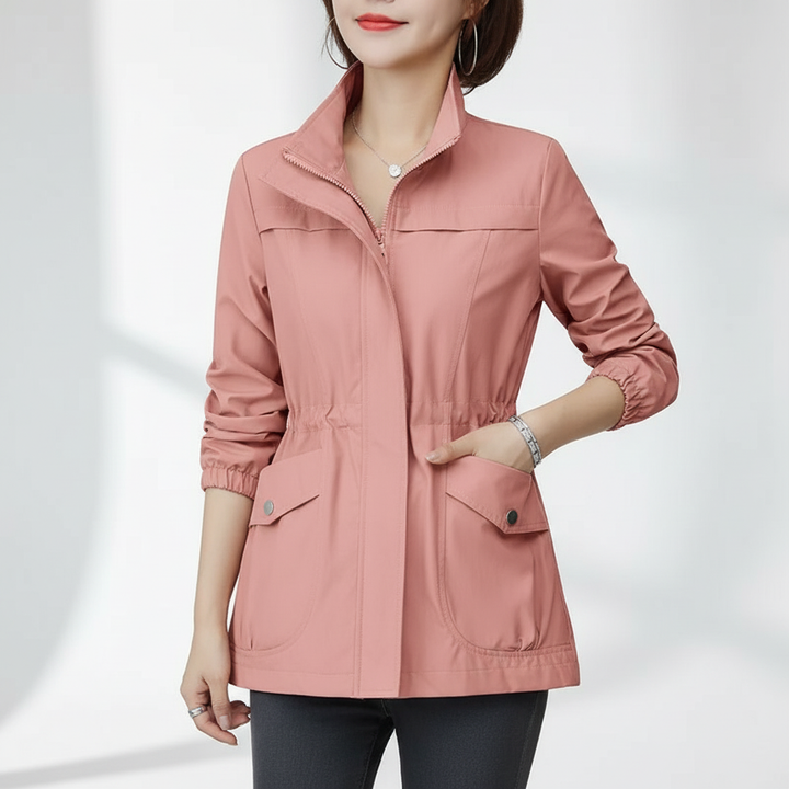 Chic women's spring jacket, lightweight and versatile, great for casual ladies' fashion.
