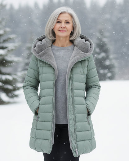 Women's stylish warm winter coat for everyday comfort, perfect for cold weather casual fashion.