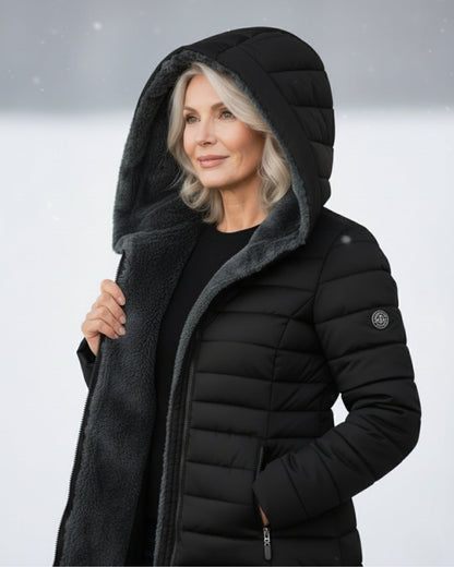 High-quality women's warm winter coat, ensuring everyday comfort and style as cold weather outerwear.