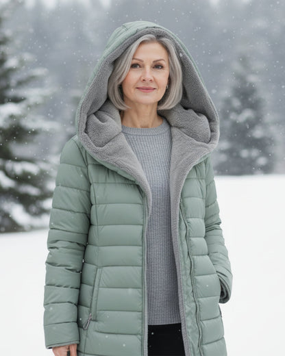 Stylish women's winter coat, providing warm outerwear and everyday comfort for casual fashion.