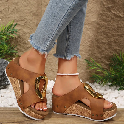 Orthopedic women's wedges, platform design, stylish and comfortable.