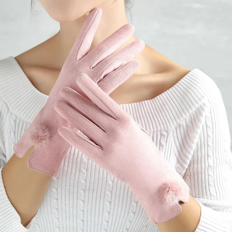 Women's fashion winter gloves, "Amelia" style. Warm, comfy & works with touchscreens.