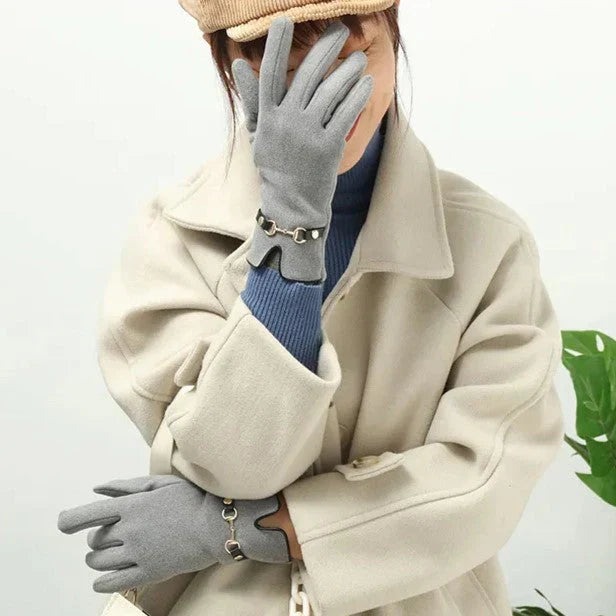 Women's warm winter gloves. Touchscreen compatible for texting & staying cozy in cold weather.
