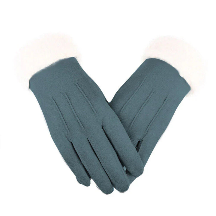 Premium suede touchscreen gloves for women. Stay warm & connected with these stylish winter accessories.