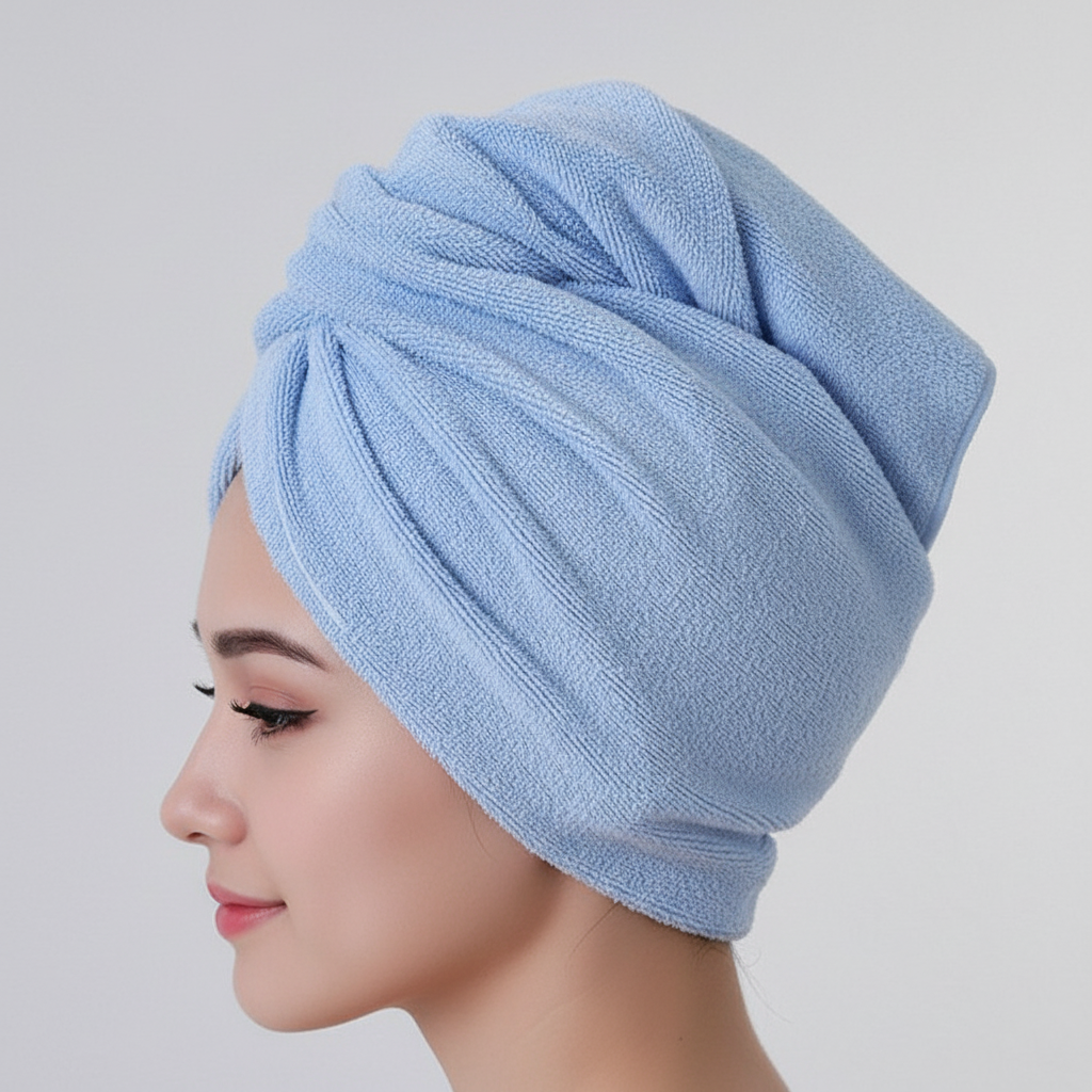 HairMagic women's super absorbent microfiber hair towel, ensures quick-drying & frizz-reducing hair care.