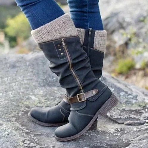 Women's knee-high comfort boots with supportive orthopedic design. Great for winter, fall, & everyday casual wear.