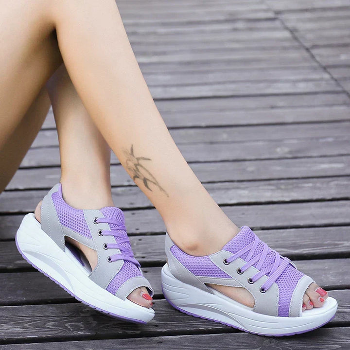Lace-up women's orthopedic sandals. Essential arch support & comfortable design for all-day wear.