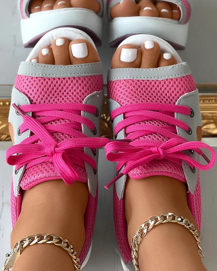Women's summer orthopedic sandals with supportive lace-up closure & superior arch support for active days.