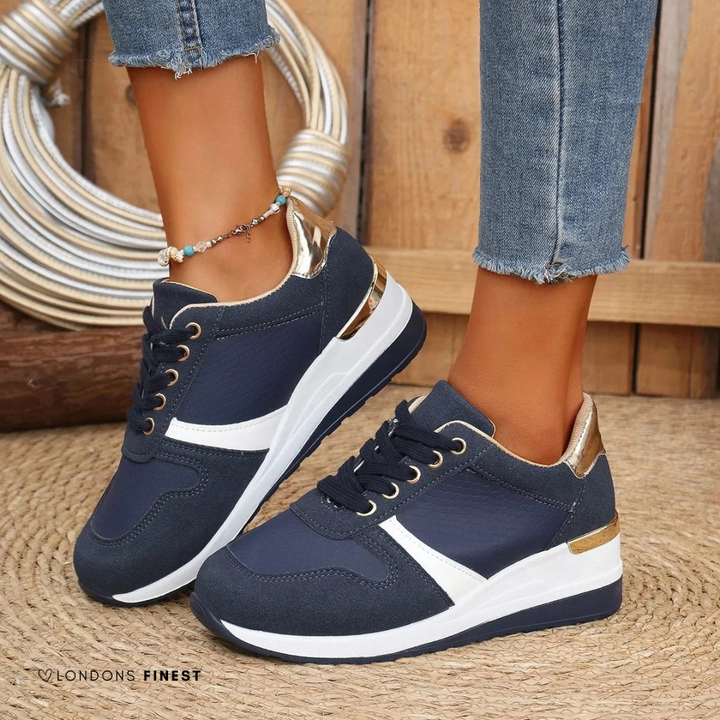 Stylish women's casual orthopedic sneakers, lightweight and comfortable for everyday wear with supportive design.