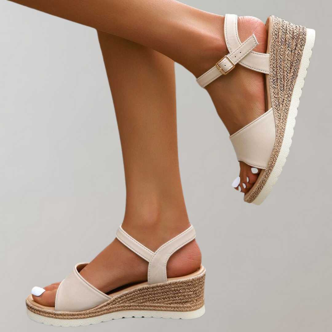 Comfortable orthopedic platform sandals for women, offering arch support and cushioning for active feet.