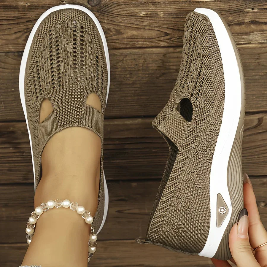 Women's slip-on walking shoes, providing superior support and everyday comfort.