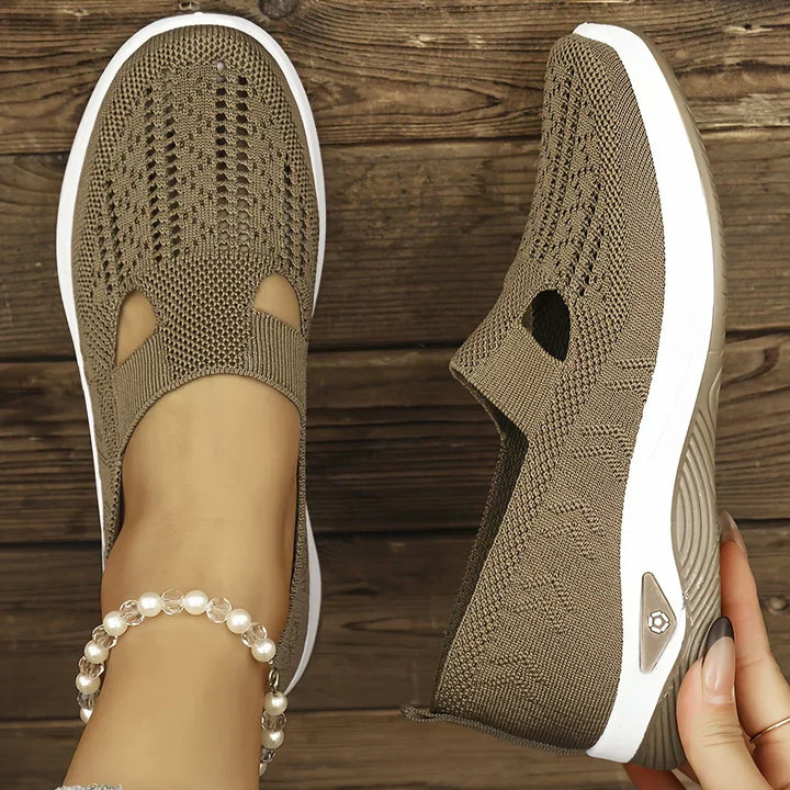 Women's slip-on walking shoes, providing superior support and everyday comfort.