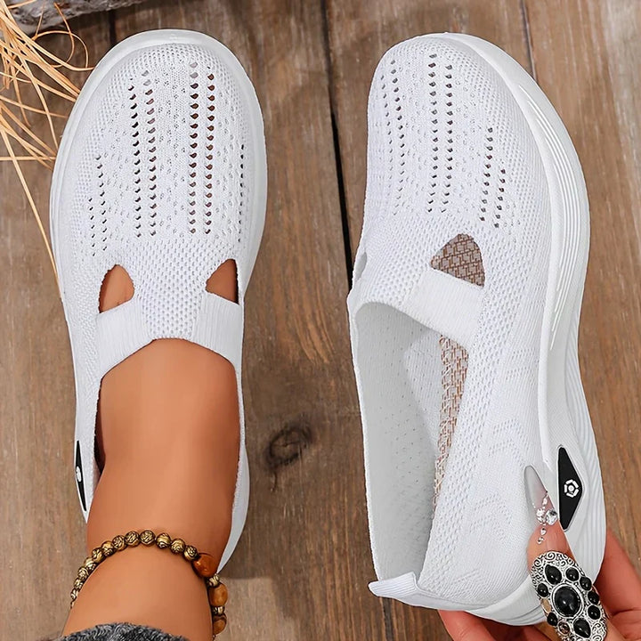Women's slip-on casual shoes with supportive cushioning for all-day comfort.