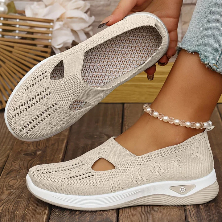 Everyday supportive slip-on footwear for women, ensuring comfortable walking.