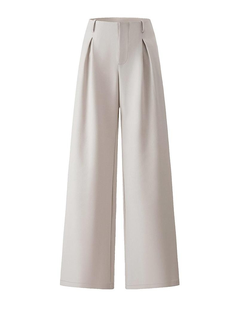 Women's tailored wide-leg trousers, high-waisted, elegant workwear style. Perfect for chic fashion.