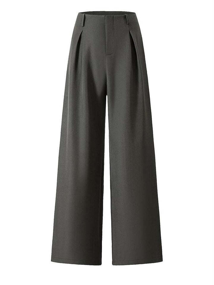 Comfortable women's wide-leg tailored trousers, perfect dress pants for elegant workwear.