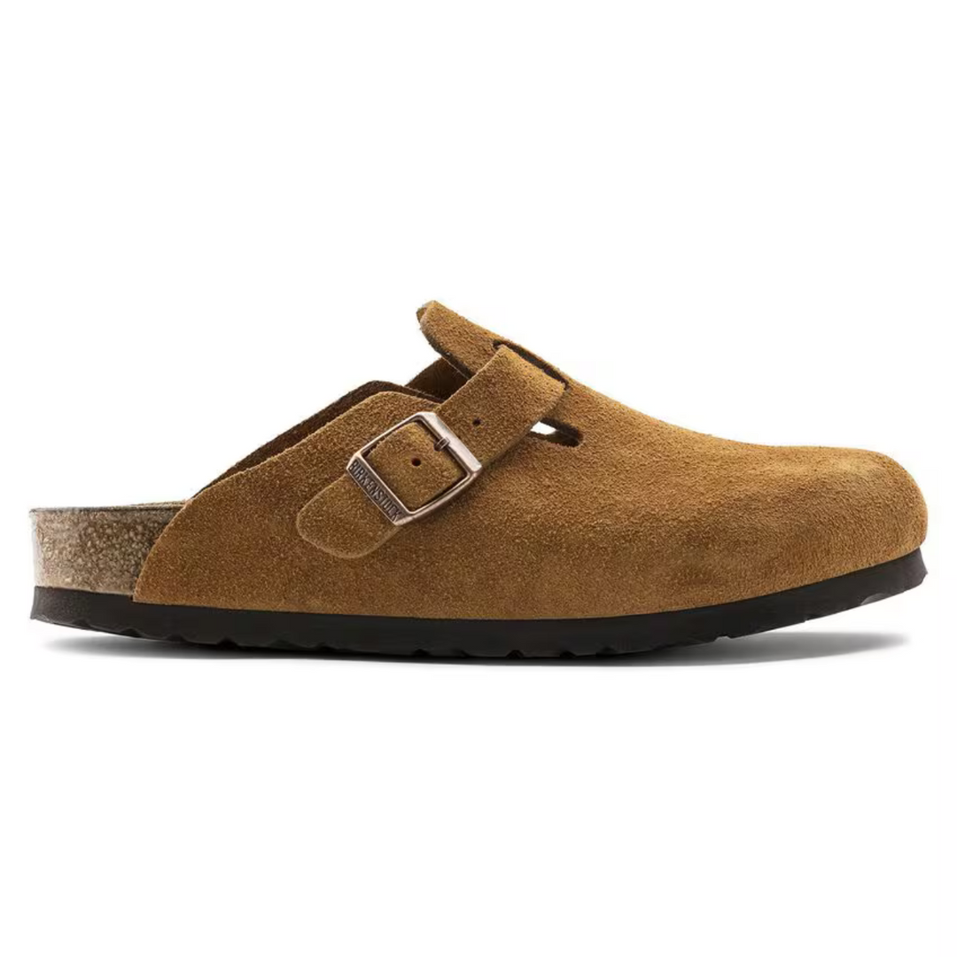 Everyday taupe women's slip-on clogs, classic design, offering arch support and cushioning.