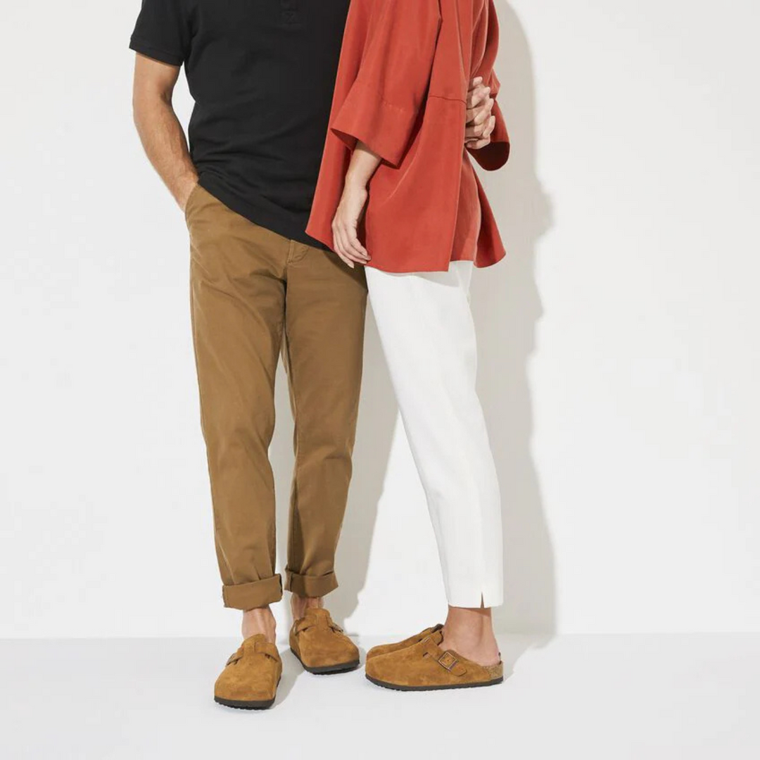 Women's taupe classic clogs with advanced cushioning and arch support for all-day comfort.