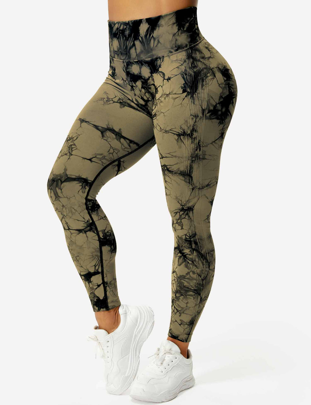 Soft-stretch tie-dye leggings for women, ultimate comfort.