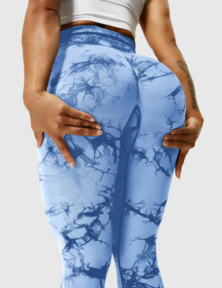 Seamless comfort tie-dye leggings, women's athletic wear.