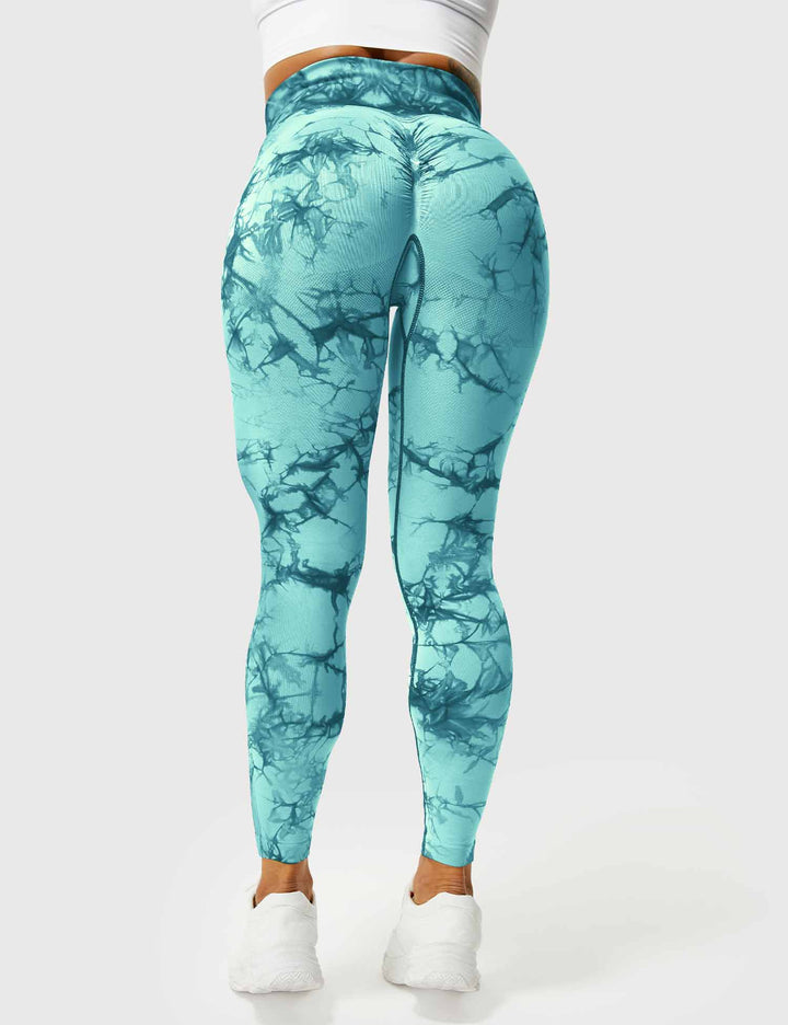 Sculpting high-waist tie-dye leggings, women's active.