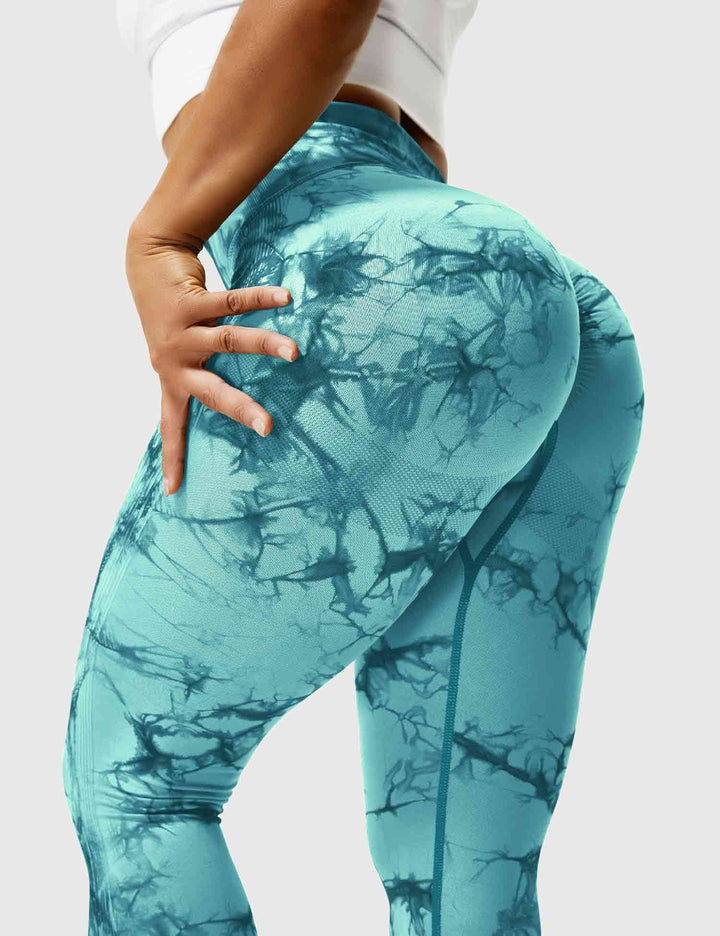 Fashion-forward tie-dye women's leggings, comfortable style.