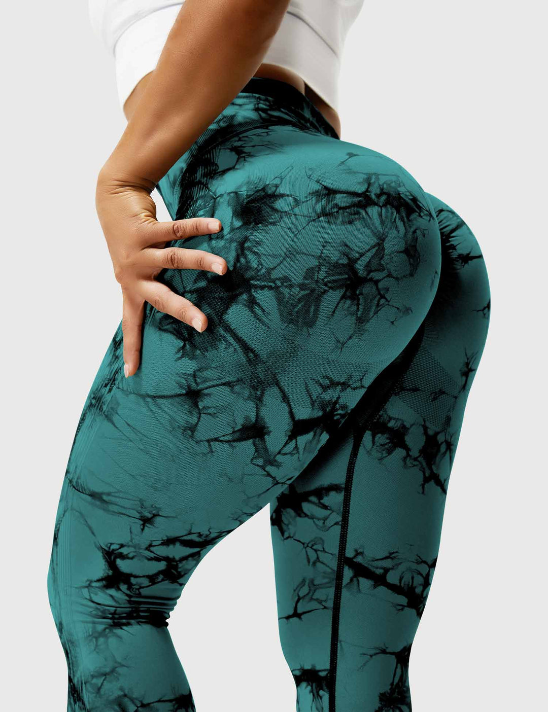 Sleek tie-dye workout leggings, women's comfortable fit.