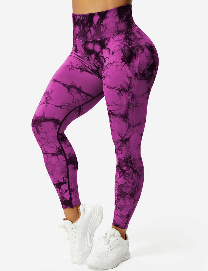 Vibrant tie-dye fashion leggings, women's comfortable style.