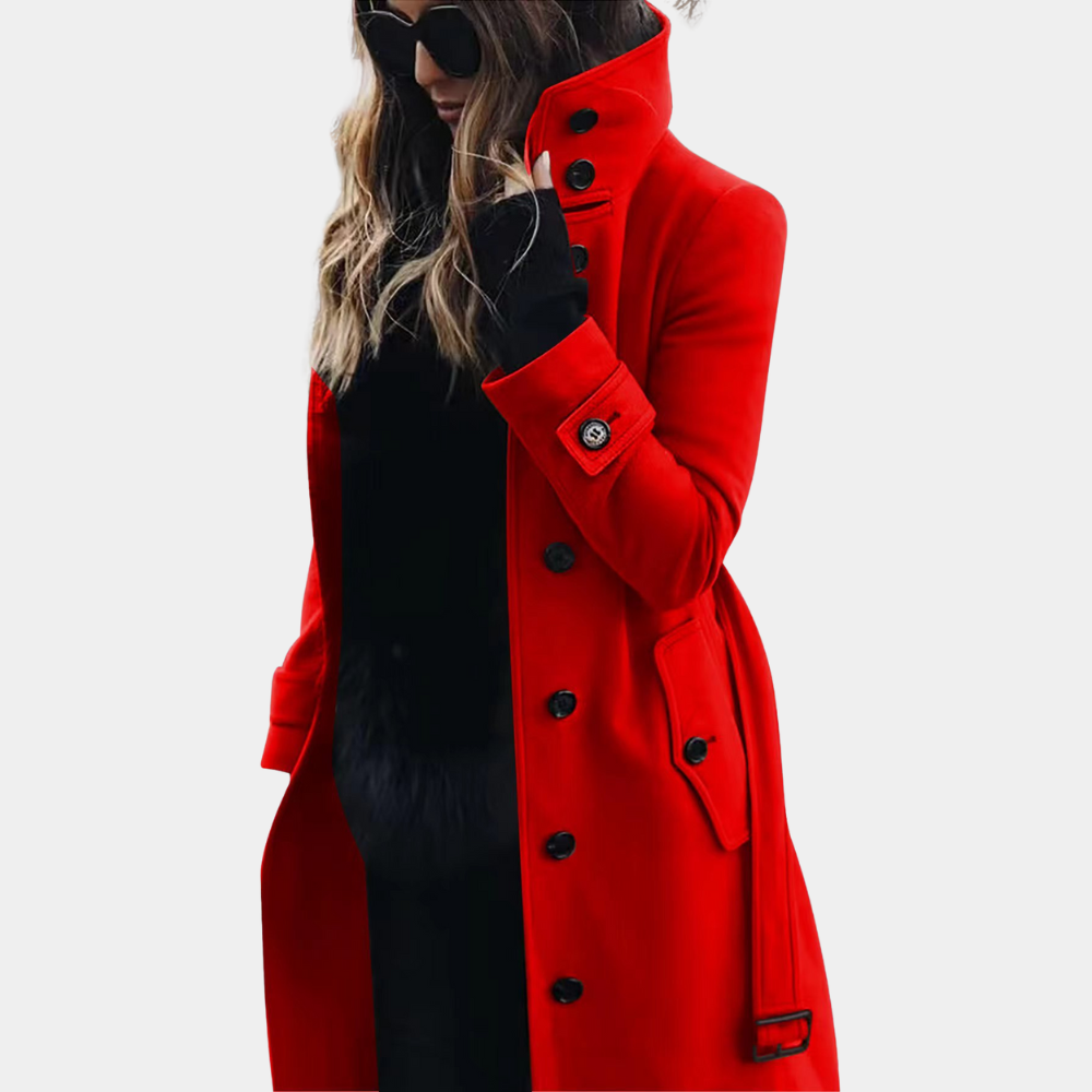 Elegant women's Timeless Elegance Trench Coat, a classic outerwear jacket for versatile and chic women's fashion.
