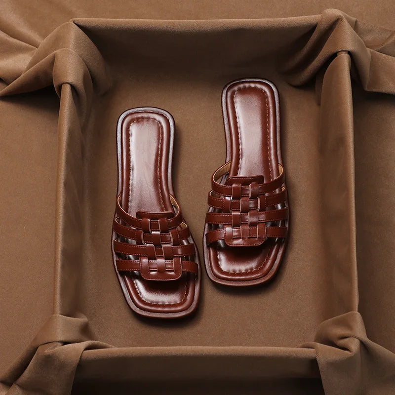 Women's Tivra Geo Cutout slide sandals with cushioned comfort, perfect for stylish everyday summer wear.