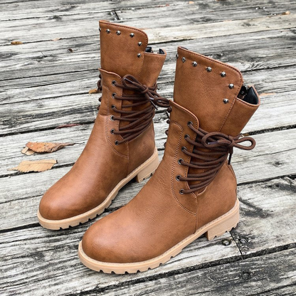 Women's trendy brown walking boots for all-day comfort. Stylish ankle boots perfect for casual everyday wear.