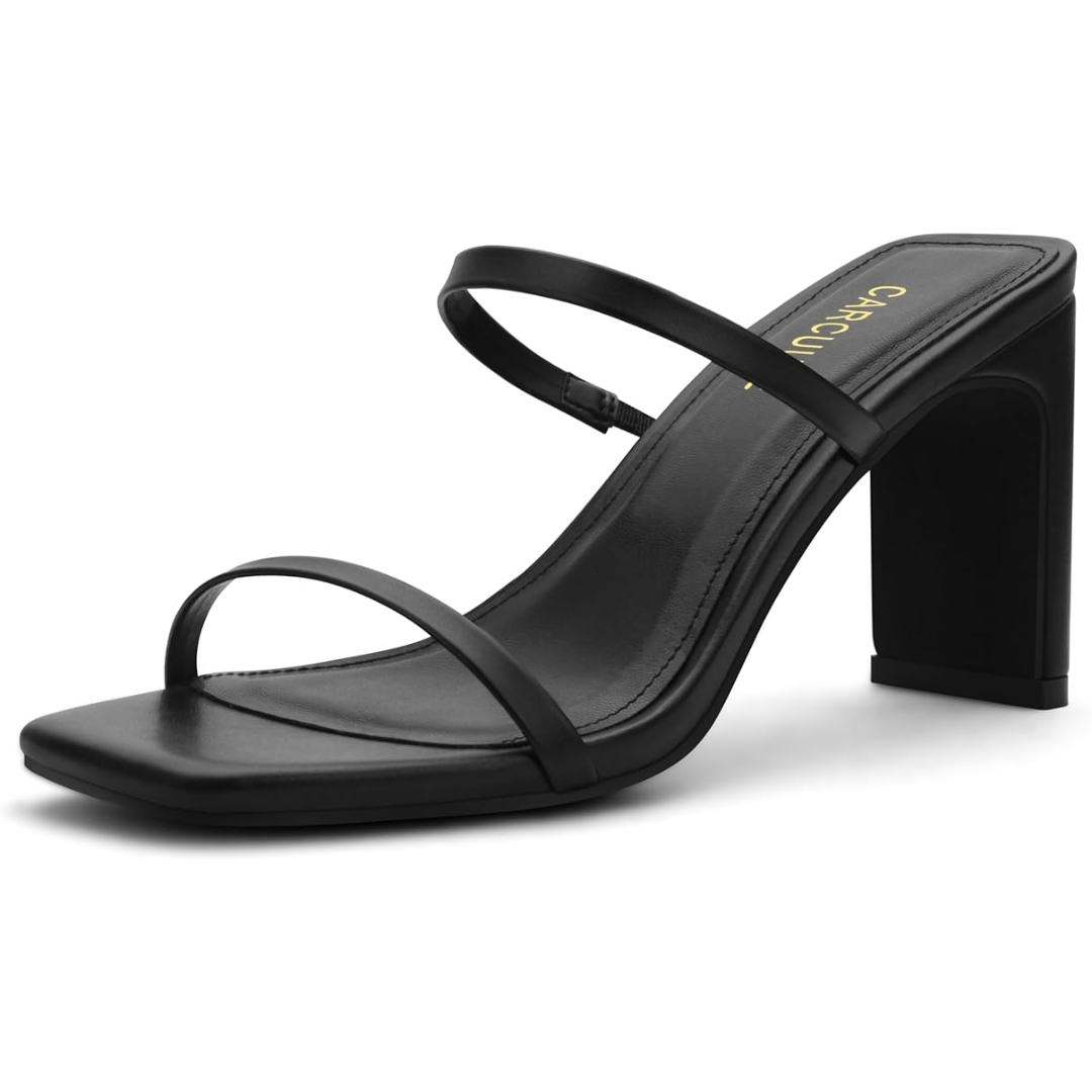 Chic square toe block heel sandals for women, providing all-day comfort and a trendy, elegant fashion statement.