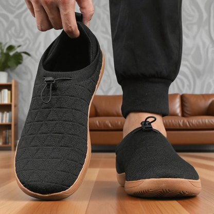 Pair of women's breathable mesh slip-on sneakers, offering ultra-comfort, flexibility & cushioned support.