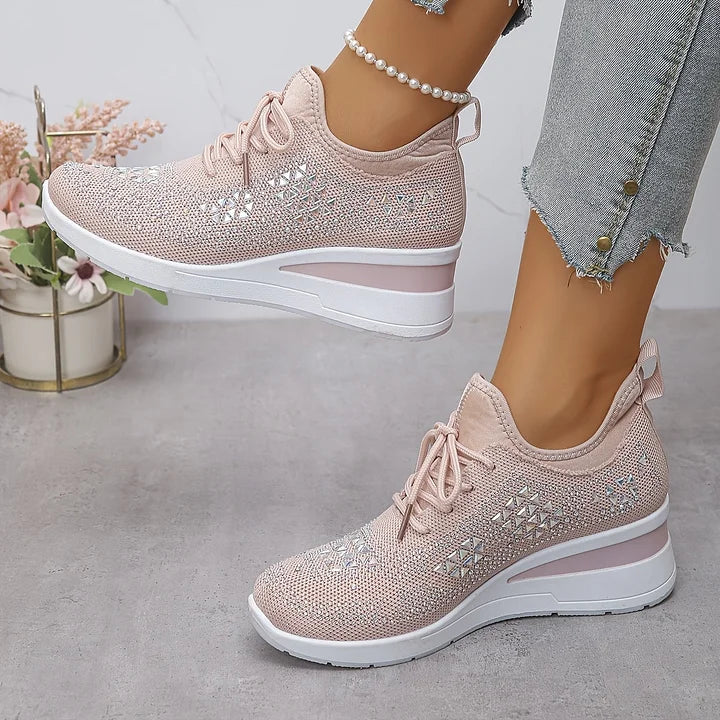 Ultra comfortable women's orthopedic footwear, perfect walking shoes with sparkle.