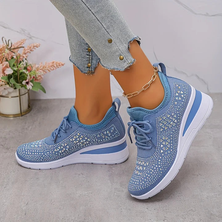 Comfortable women's orthopedic activewear sneakers, supportive for walking daily.