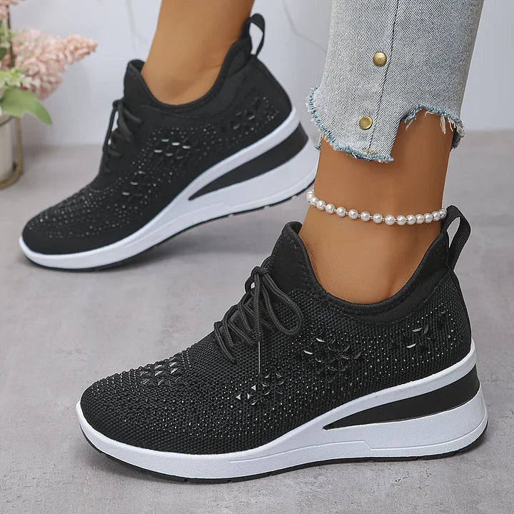 Women's sparkle orthopedic sneakers, combining style with ultra comfort & support.
