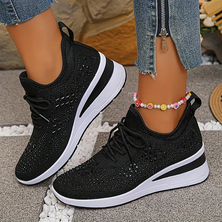 Sparkle women's supportive sneakers, orthopedic design for comfort in activewear.