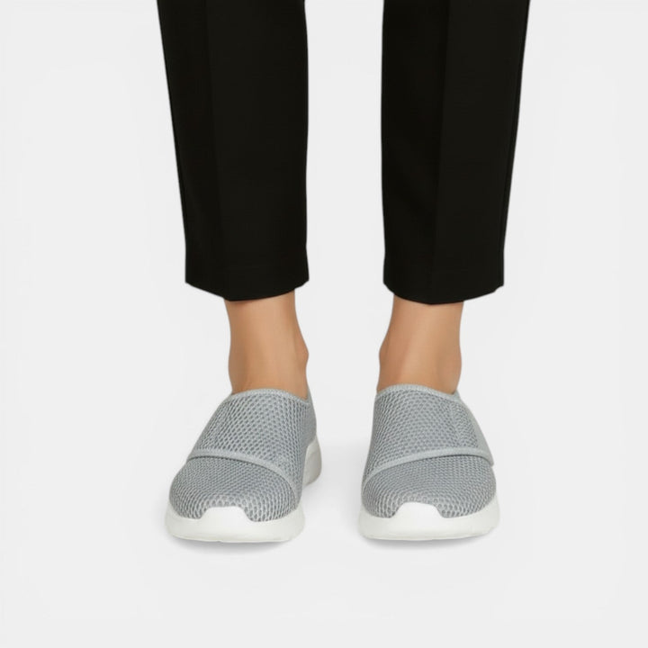 Lightweight women's slip-on sneakers. Orthopedic design for walking comfort & easy daily wear.