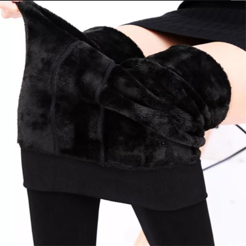 Women's warm winter leggings. Cozy, comfortable cold weather pants, perfect for everyday wear.